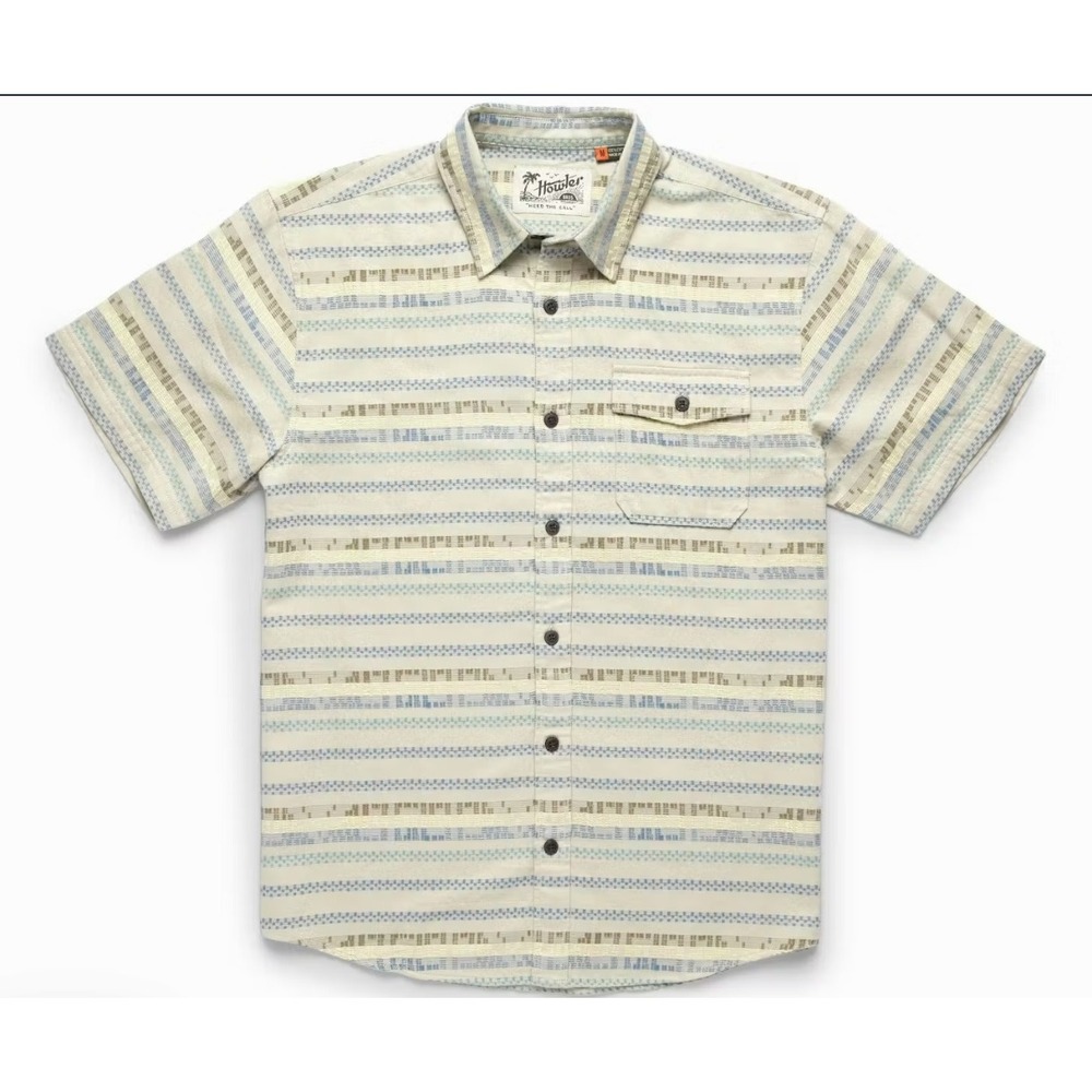 Howler Brothers Men M Short Sleeve Button Down Shirt Coastal Gorpcore Resort